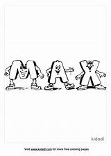 Free Max Name Coloring Page  Printables Kidadl sketch template