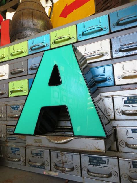 Vintage Industrial Marquee Sign Letter Capital 'AA': | Etsy | Vintage marquee sign, Vintage ...
