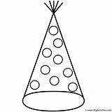 New Year Party Hat Coloring Pages sketch template