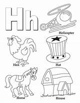 Letter H Coloring Page Printable sketch template
