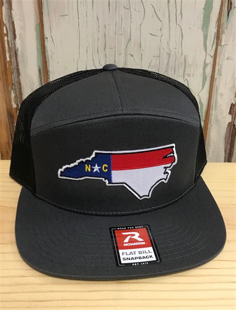 North Carolina State Flag Patch NC 7 Panel Trucker Hat - Etsy