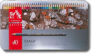 Caran D'Ache Pablo Water Resistant Coloured Pencils Tin 40 - Pencils4artists