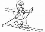Cross Country Skiing Drawing Illustrations Royalty Free Vector  sketch template