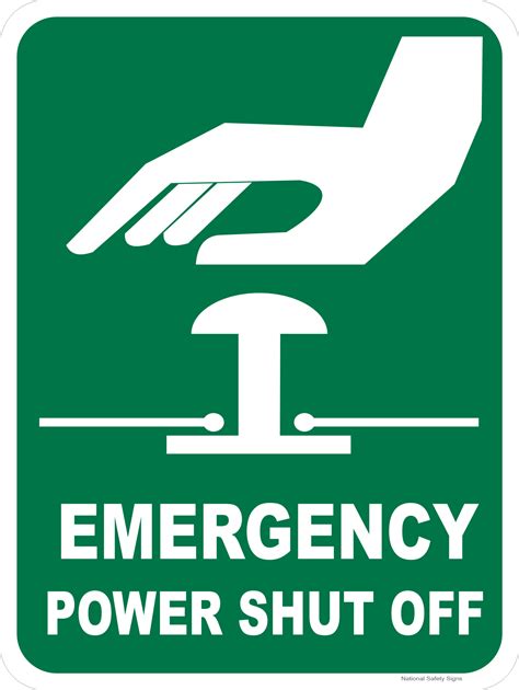 Emergency Power Shut Off sign E12139 - National Safety Signs