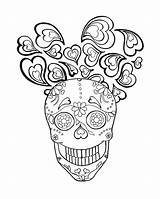 Sugar Skull Coloring Pages sketch template