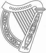 Celtic Harp coloring page  ColouringPages sketch template