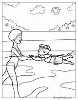 20 Swimming Coloring Pages Free PDF Printables sketch template