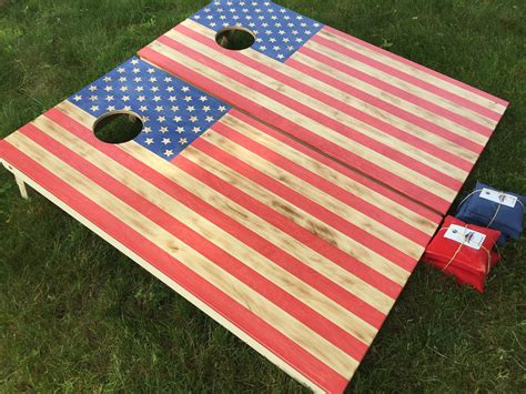 Distressed American Flag Cornhole Boards Patriotic Cornhole | Etsy | American flag cornhole ...