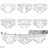 Pannolini Per Bambini Disegno Vettoriale In Bianco E Nero Da Colorare  sketch template