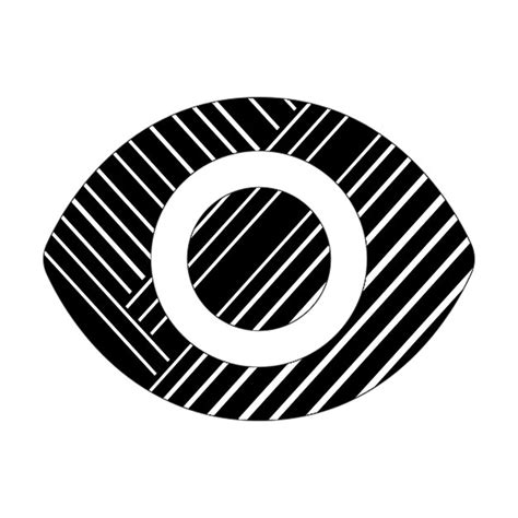 Premium Photo | Photo icons eye icon black white diagonal lines