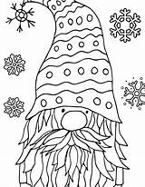 Winter Gnome Coloring Pages sketch template