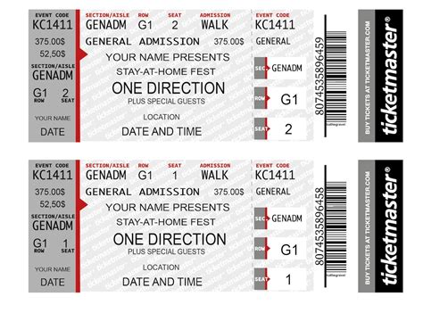 Souvenir Concert Ticket Custom DIGITAL JPG FILE - Etsy