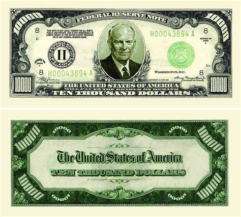 Ten Thousand Dollar Bill Casino and Poker Night Money – American Art Classics