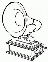 Phonograph sketch template