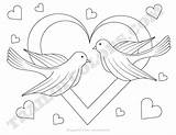 Adorable Doves Coloring Page For Kids  Trail Of Colors sketch template