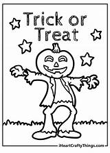 Trick Or Treat Coloring Pages For Kids sketch template