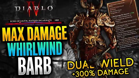 Diablo 4 - OP Dual-Wield Whirlwind Barbarian Build Guide (Level 100 ...