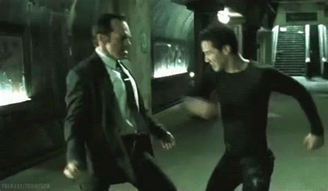 Punching Agent Smith - The Matrix GIF - TheMatrix KeanuReeves Neo ...