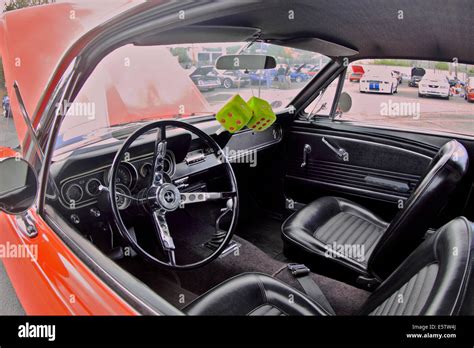 1965 Ford Mustang interior Stock Photo - Alamy