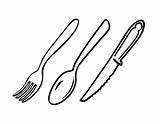 Silverware Colouring Pages Page 2 Sketch Coloring sketch template