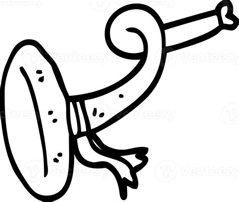 line drawing cartoon curled horn instrument icon 40837052 PNG