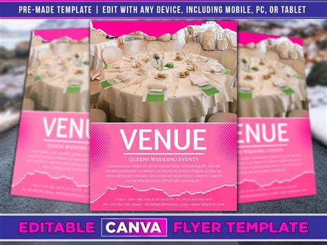 Venue Flyer Editable Canva Template. - Etsy UK