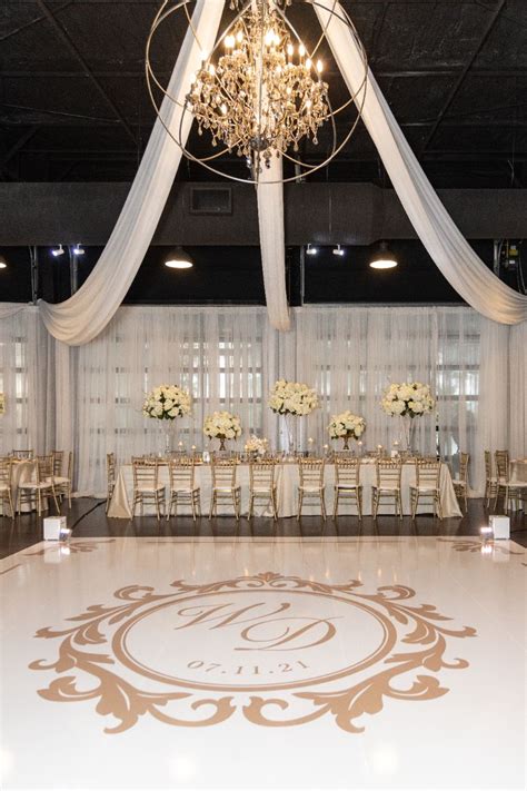 Indoor Wedding Reception with Custom Dance Floor | Dance floor wedding, Indoor wedding ...