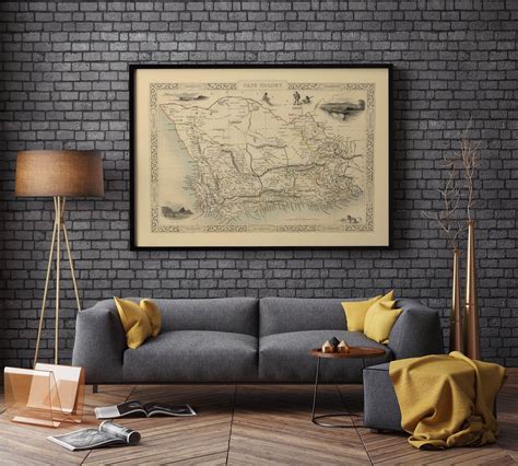 Map Poster of Cape Colony 1851 South Africa Wall Map Print - Etsy