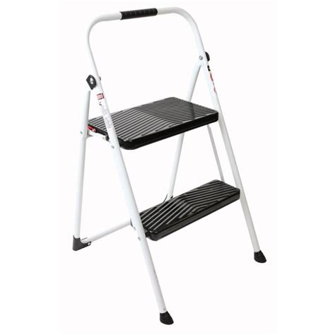 Werner 2-Step 200 lbs. Capacity White Steel Foldable Step Stool at Lowes.com