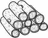 Wood Fire Logs Coloring Pages sketch template