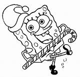 Coloring Pages Spongebob Christmas sketch template
