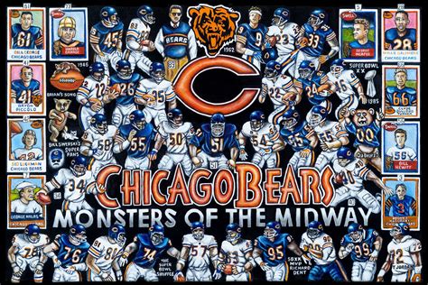 Chicago Bears Tribute Football Sports Art Print From Thomas Jordan ...