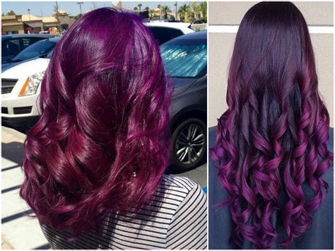 Burgundy Purple Hair Color - Best Curly Hairstyles