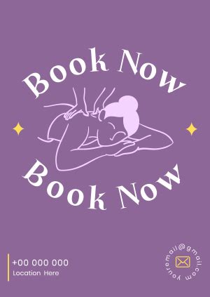 Massage Booking Poster | BrandCrowd Poster Maker