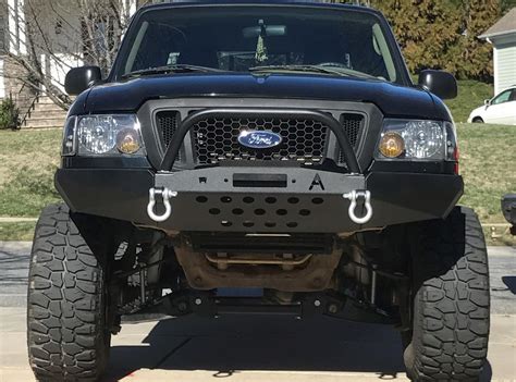 Elite Ford Ranger Modular Plain Front Winch Bumper 1998-2011 Affordable ...