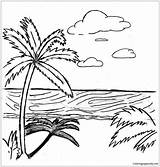 Beach Scene 4 Coloring Page  Free Pages Online sketch template