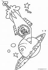 Driving A Rocket Ship Coloring Page  Free Printable Pages sketch template