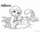 Moana Lineart Coloring Page  Free Printable Pages sketch template