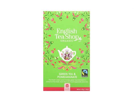 English Tea Shop Čaj zelený BIO s granátovým jablkem a růžovými lístky 20 nálevkových sáčků 40g