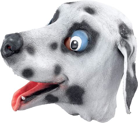 Amazon.com: Adult Ladies Mens Dalmatian Dalmation Dog Rubber Full Face Mask Animal Halloween ...