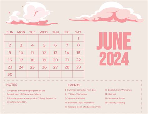 FREE Calendar Template - Download in Word, Google Docs, Excel, PDF ...