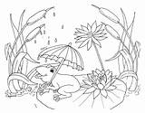 Rain Coloring Pages For Kids sketch template