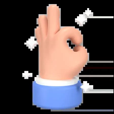 Ok Hand Gesture Emoji 3D Icon download in PNG, OBJ or Blend format