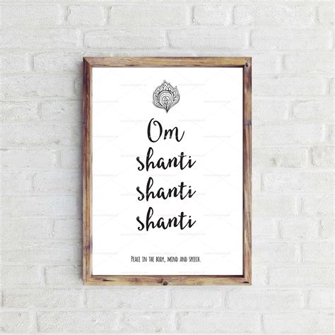 Om Shanti Shanti Shanti Peace Chant Yoga Chant Yoga - Etsy Australia