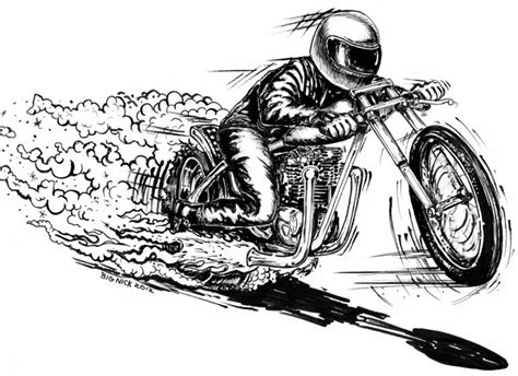 Drag Racing Motorcycle Art | Bike art, Biker art, Harley davidson art