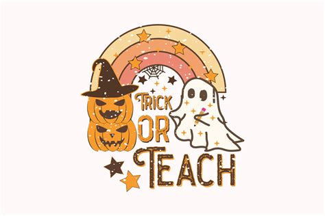 Teacher Halloween Trick or Teach Happy Halloween shirt print template, T-Shirt, Graphic Design ...