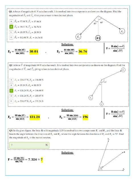 Resolving Forces | PDF