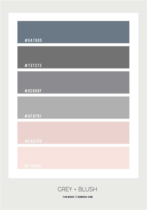 Pink and grey bedroom color palette