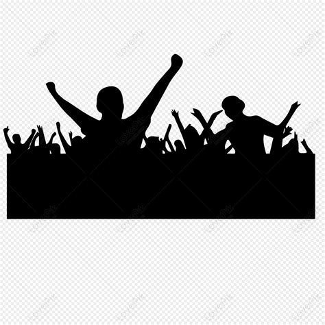 Cheering People Silhouettes, Group, Celebration, Cheers Free PNG And ...