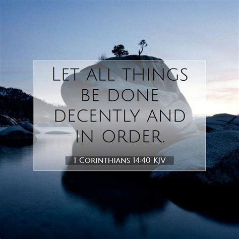 1 Corinthians 14:40 KJV Bible Verse Images